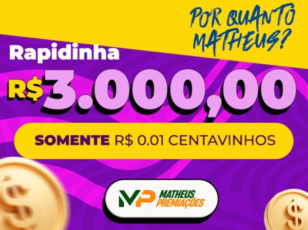 RAPIDINHA R$3.000,00